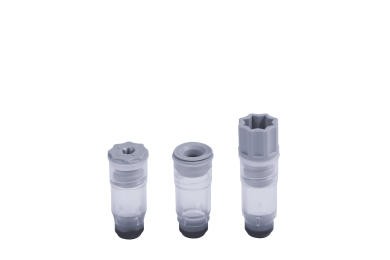 0.50ml internal thread tubes precapped with grey push caps and screw caps