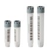 Two 0.75ml externally threaded hybrid tubes and two 1.40ml externally threaded hybrid tubes, all precapped with grey screw caps
