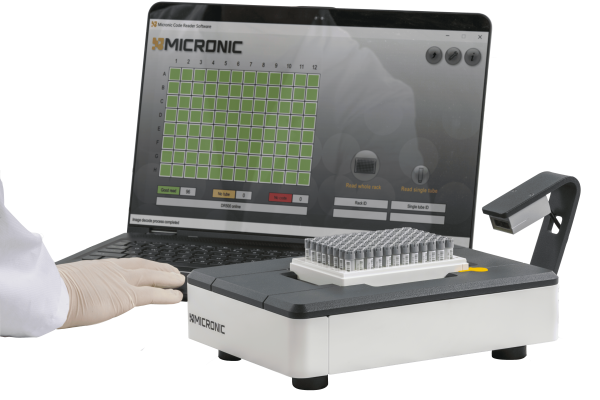 Micronic DR500 full rack code reader with side barcode reader and new Micronic code reader software