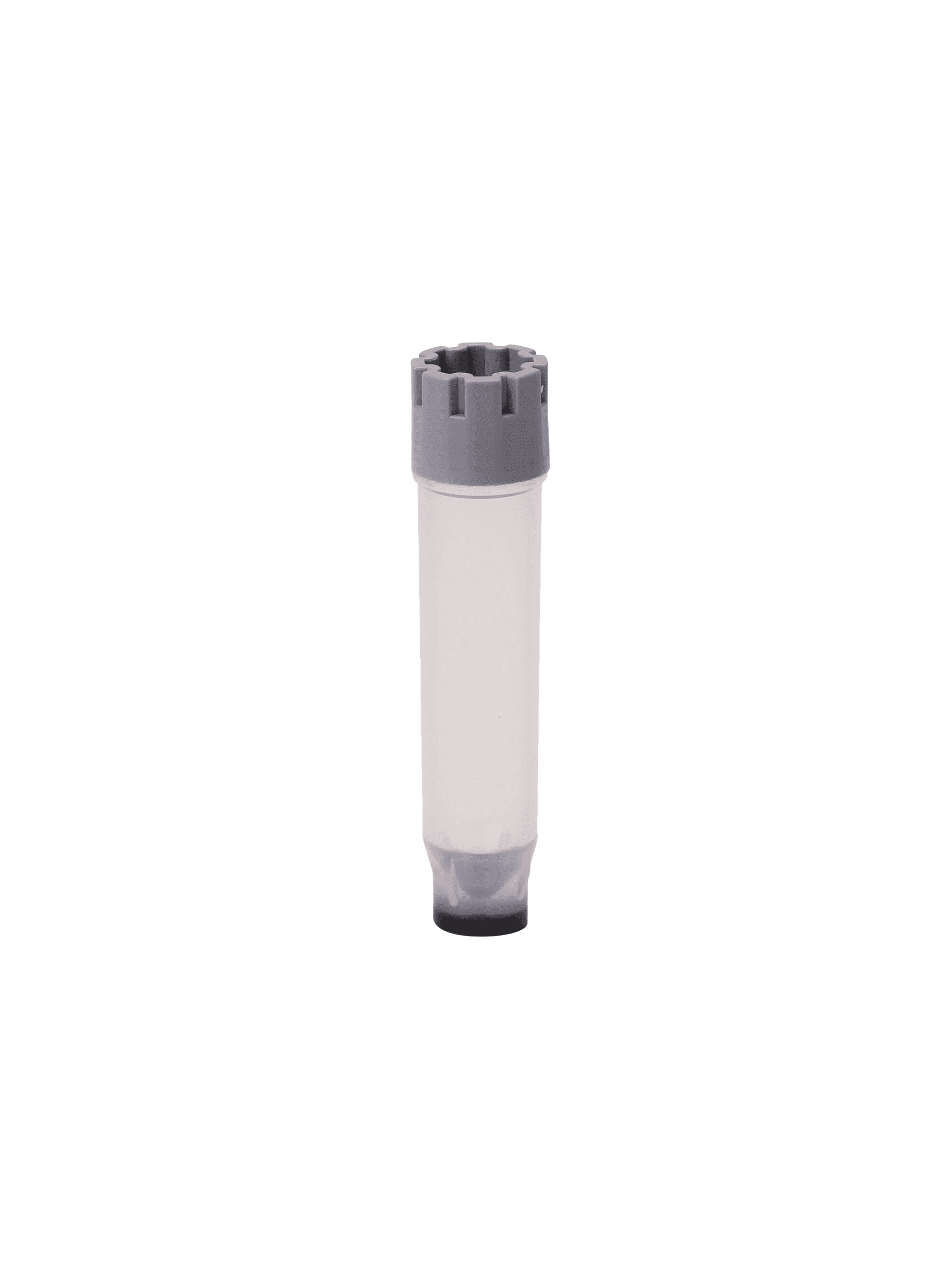Individual external thread 0.80ml storage tube with grey screw cap