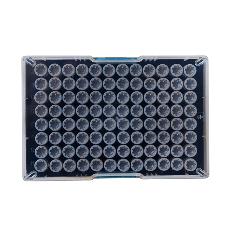 Top view of Micronic sample storage rack without cover