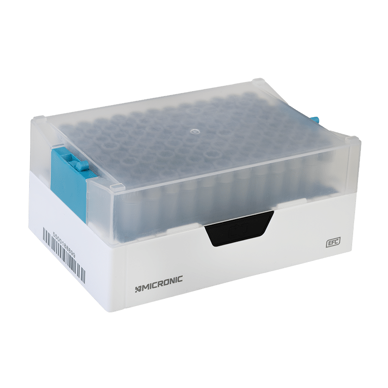 Micronic sample storage rack with cover